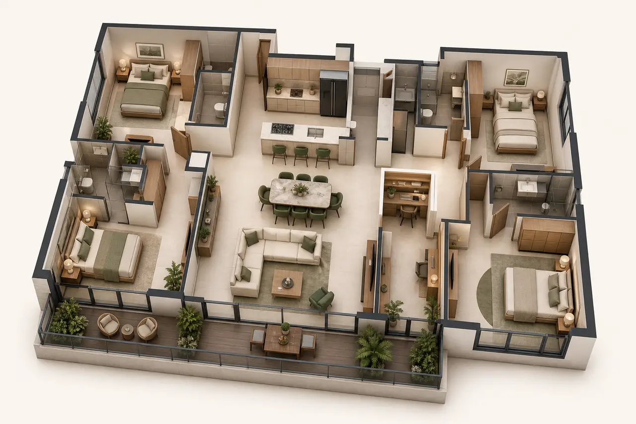 Prestige Sonnenahalli 4 BHK floor plan image